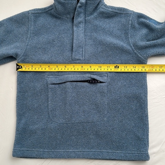 Bhs (UK brand) Boys quarter zip light blue fleece mock neck pullover - Picture 4 of 6